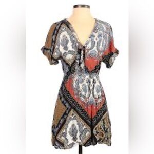H&M Multicolor Paisley Pattern Dress